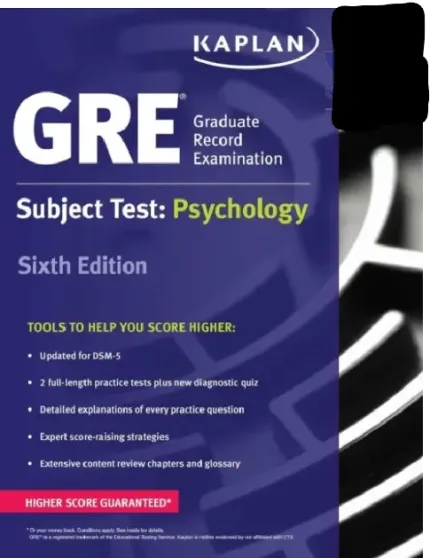 GRE Subject Test Psychology 6th Edition
