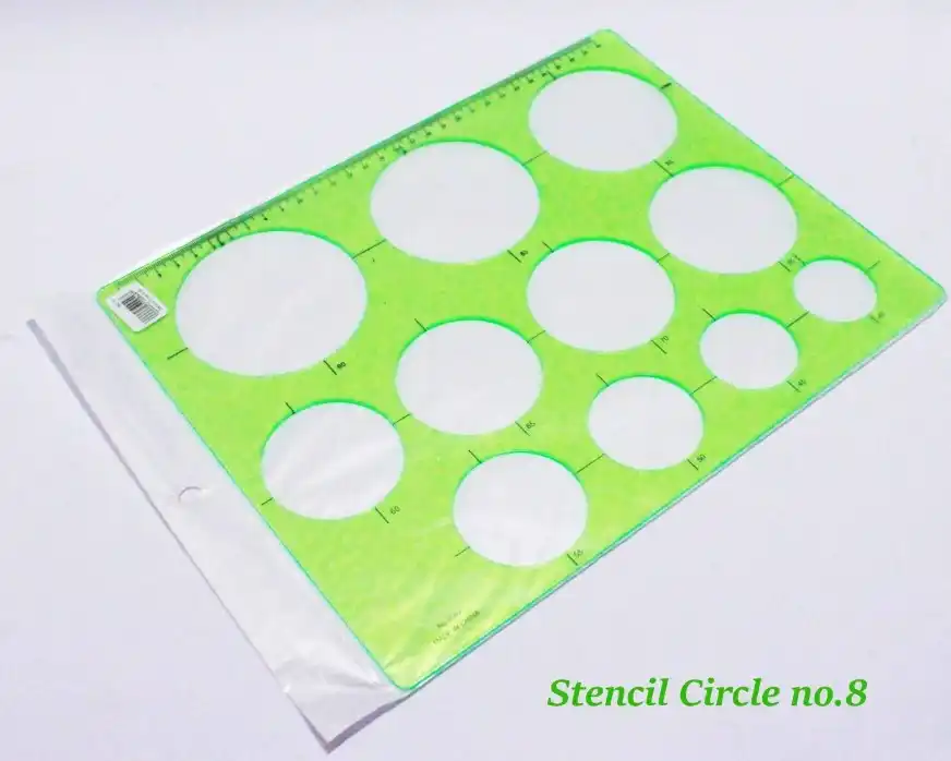 Circle Stencil 11 Metric Circle 30Cm Ruler No 8099 Circle Stencil 11 Metric Circle 30Cm Ruler No 8099