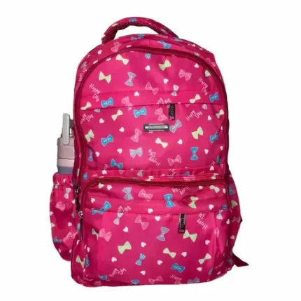 Libangda Girls Backpack For School and College Cerise Pink Color front view
