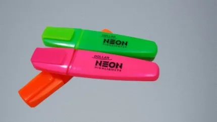 Dollar Neon Highlighter HL 625 Vivid Ink with Long-Lasting Precision
