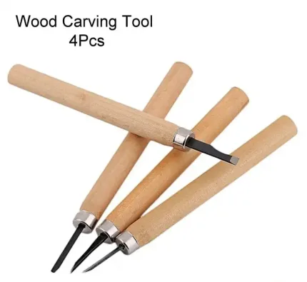 Yipinxuan 880-4 Woodcut Knife Set of 4 Pieces