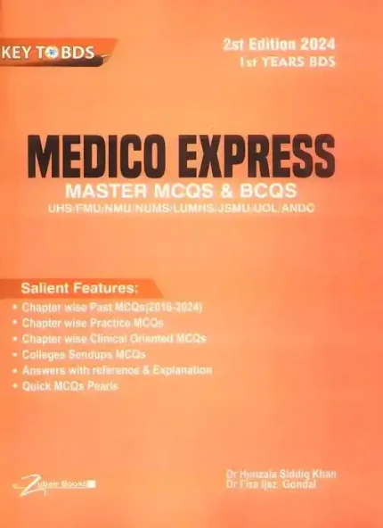 Key To BDS Medico Express 1st Year BDS Master MCQS & BCQS Past Papers
