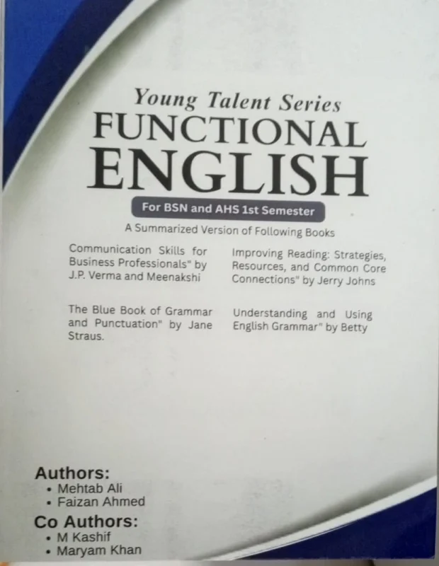 Cover Image for Functional English For BSN 1st Semester 1st Edition 2026
