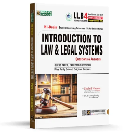 Cover Image for LLB Semester 1 Introducation to Law & Legal Systems 4 Years Program New Syllabus 2026-29