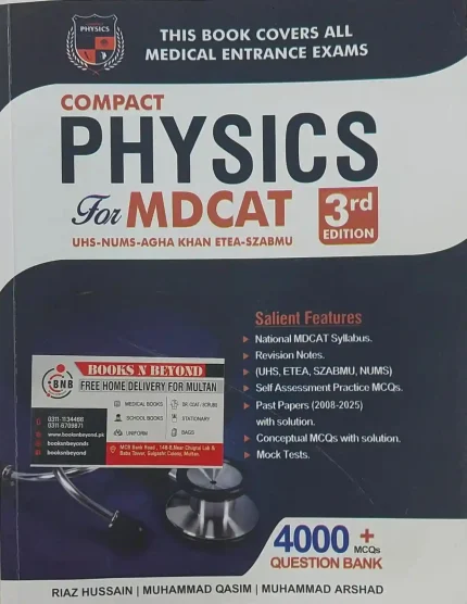 Cover Image for Compact Physics for MDCAT 2026 New 3rd Edition By Riaz Hussain