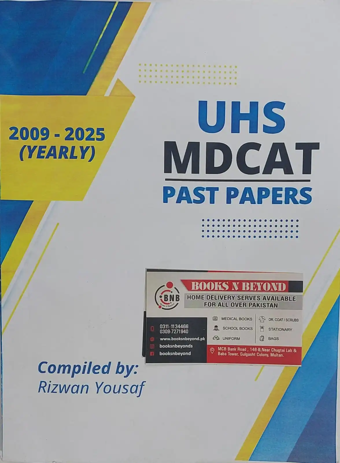 UHS MDCAT Past Papers  Yearly And Unitwise (2009–2025) | Compiled by Rizwan Yousaf