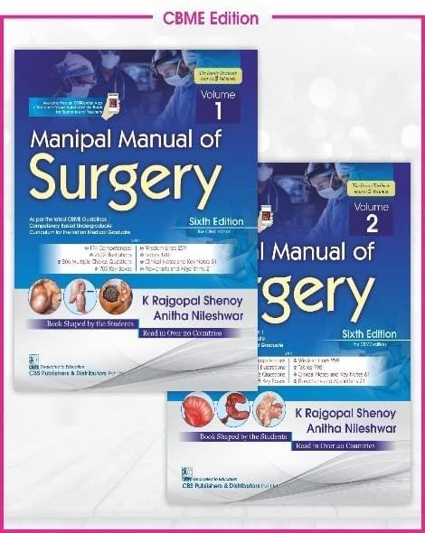 MANIPAL MANUAL OF SURGERY 6ED 2 VOL SET 51nqiQhBYML
