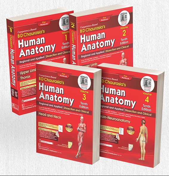 B.D Chaurasia's Human Anatomy 8th 4 Vol Set