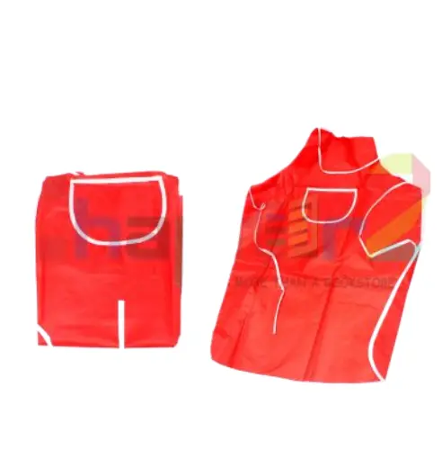 Apron Plastic for Adults 33L 24W Red