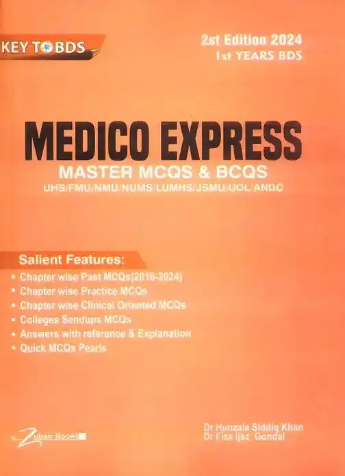Key To BDS Medico Express 1st Year BDS Master MCQS & BCQS Past Papers
