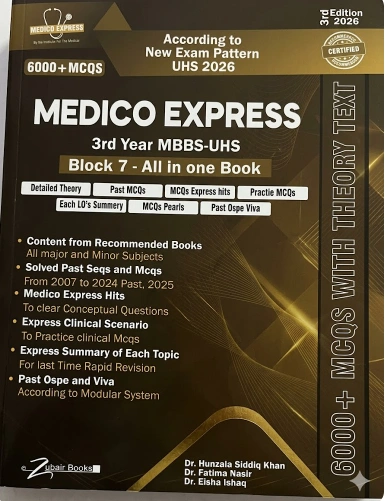 Cover Image of Medico Express Block 7 New 3rd Edition 2026 For 3rd Year MBBS