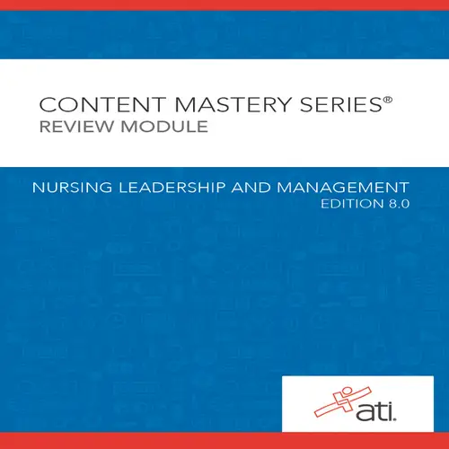 Nursing Leadership and Management REVIEW MODULE EDITION 8.0