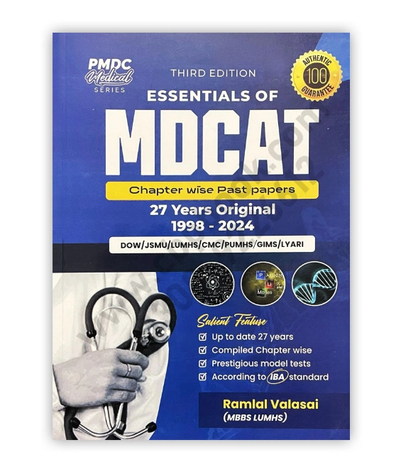 Essentials of MDCAT Chapter-Wise Past Papers 3rd Edition 2025 by Ramlal Valasai Cover Image for Essentials of MDCAT Chapter-Wise Past Papers 3rd Edition 2025 by Ramlal Valasai